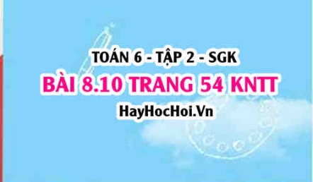 Bài 8.10 trang 54 Toán 6 Tập 2 Kết nối tri thức